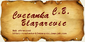 Cvetanka Blažarević vizit kartica